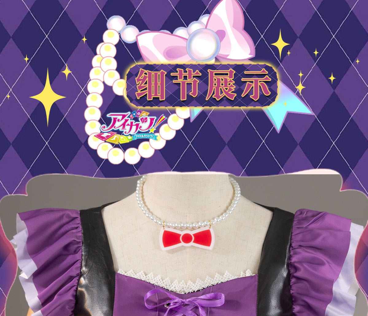 Anime Aikatsu! Hoshimiya Ichigo Cosplay Costume Sweet Devil Evening party Dress female Lolita in stock