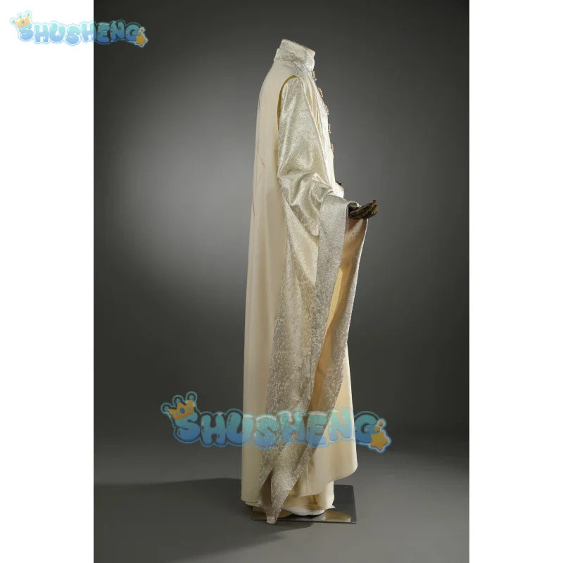 The Fellowship of the Ring Saruman Cosplay Costume White Uniform Halloween Carnival Party Christmas Play Role Clothes Clothing