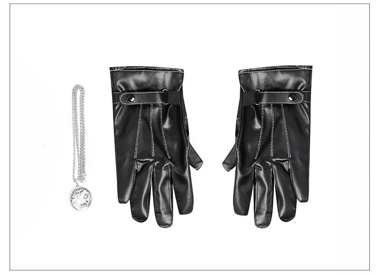 Geralt Witcher 3 Wild Hunt Cosplay Geralt Costume Men Handsome Black Leather Coat Belt Gloves Party Halloween Uniform Full Set