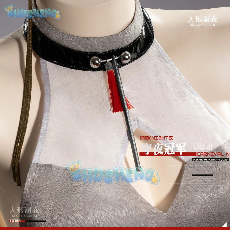 Arknights W's Qipao Skin Cosplay Costume Uniform Halloween Carnival Party Christmas Play Role Clothes Clothing for Women