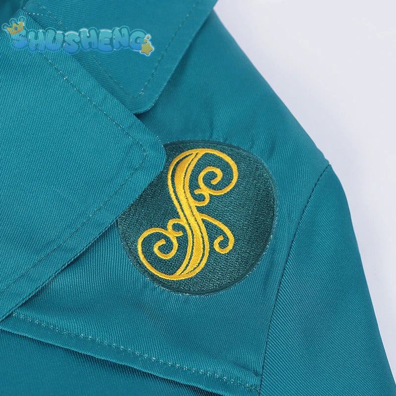 Movie Wicked Elphaba Cosplay costume Coat, shirt, apron, vest, tie, campus uniform Halloween party Elphaba Woman Man set S-XXL