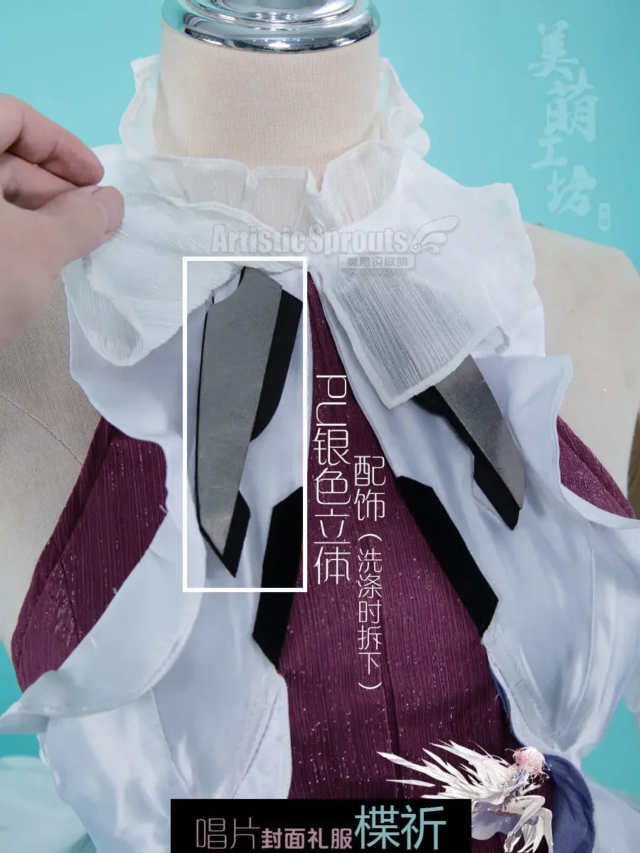 Anime Guilty Crown Inori Yuzuriha Cosplay Costume Women's new elegant Halloween party dress wig accessories props uniform set