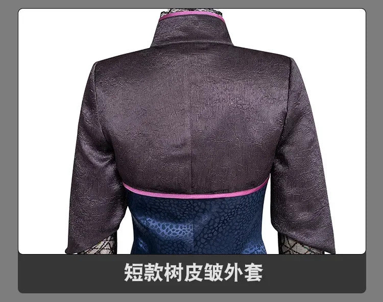 Movie Agatha Harkness Cosplay Agatha Cos All Along Costume New Elegant Dress Coat Shawl Accessories Set Christmas Party Full Set