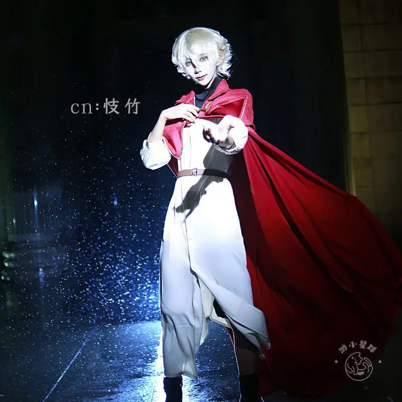 Identity Ⅴ Ithaqua Night watchman Cosplay Primitive skin Costume Halloween Party Gothic Uniform Cloak Props Wig Woman Man Set