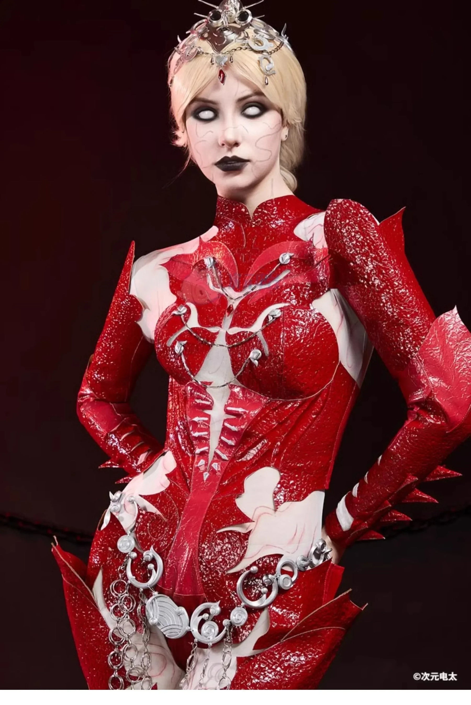 Orin The Red Baldur's Gate 3 Cosplay Costume Halloween party sexy leather blood red jumpsuit armor props wig uniform Woman set