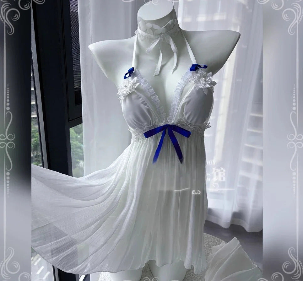 Game Azur Lane Shinano Cosplay Costume Halloween party women sexy white dress accessories prop set beach vacation swimsuit