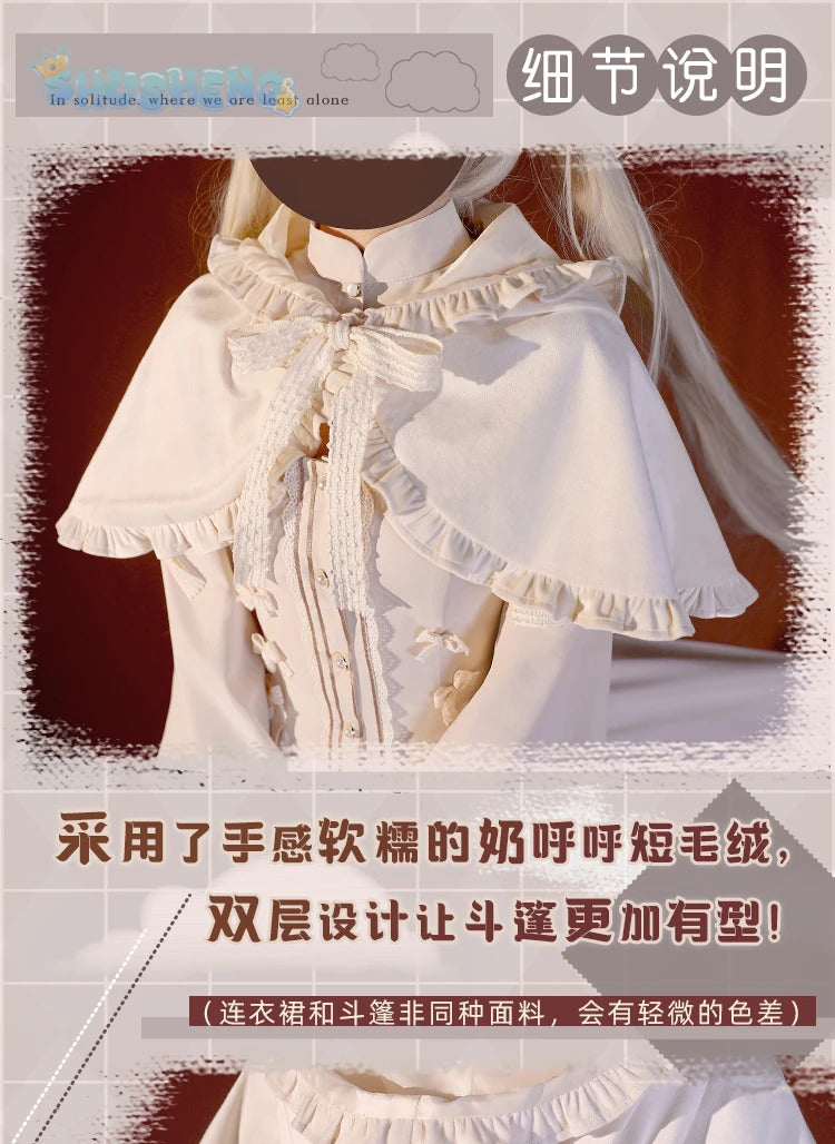 Kasugano so cosplay anime yosuno Sora costume high quality rabbit ear cloak Lolita white dress Halloween uniform in stock