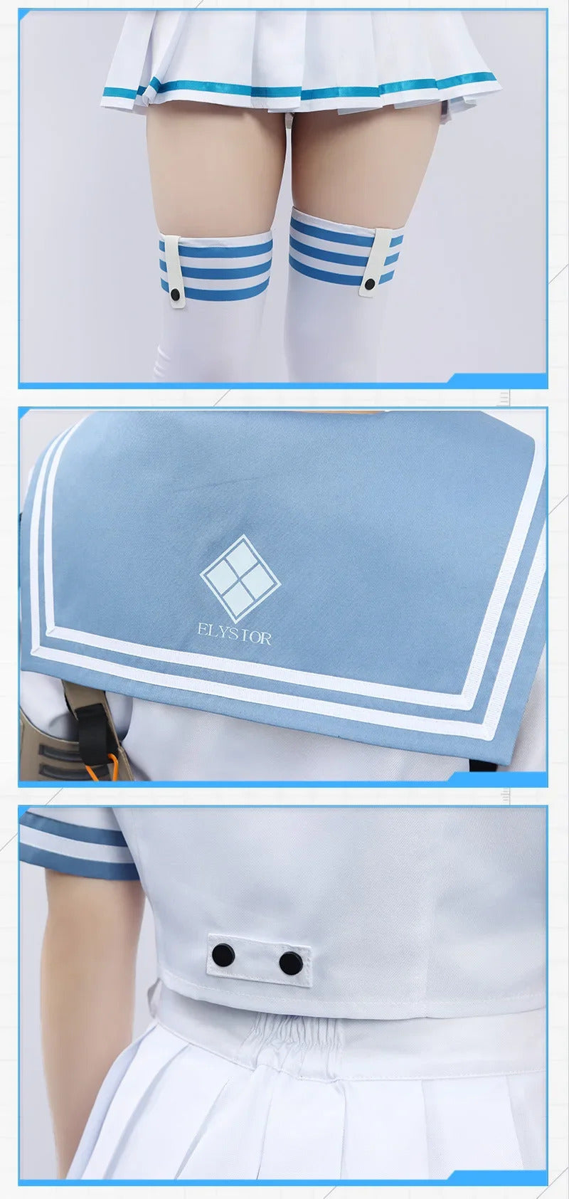 Shusheng-R NIKKE:The Goddess of Victory Neon: Blue Ocean Cosplay Costume Halloween Sweet Sailor Uniform JK Dress Accessories Prop Woman Set