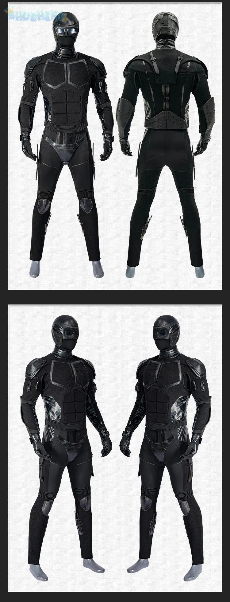 The Boys Season 2 Black Noir Cosplay Costume Black Jumpsuit Halloween Carnival Superhero Battle Noir Outfit Adult Men Helmets