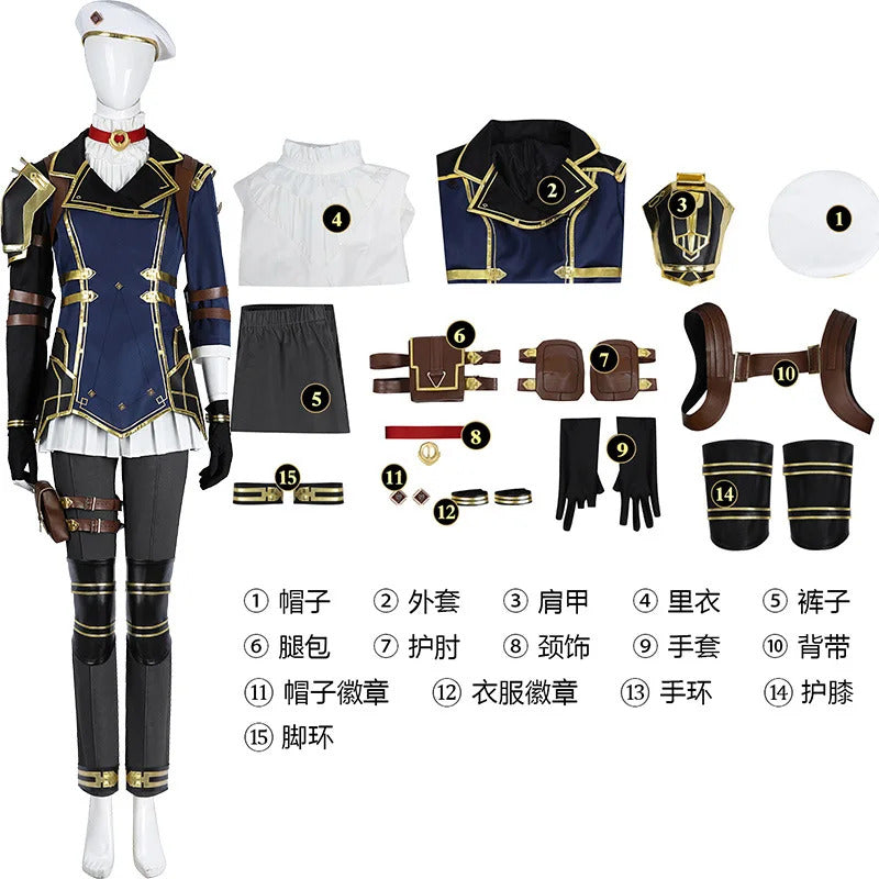 Shusheng-R Caitlyn Vi Cosplay Costume Game LOL Cosplay Women Uniform LOL Plus Size Vi Cosplay Costume Halloween