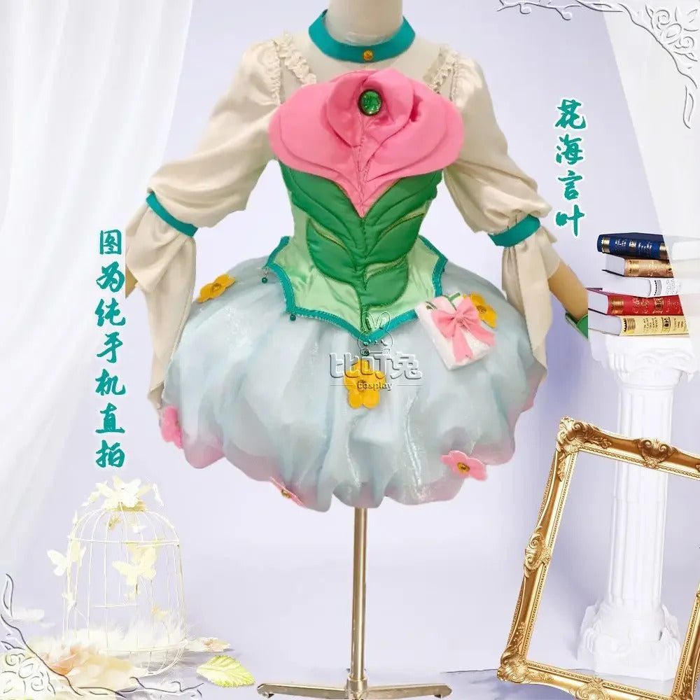 Anime MIRAI DAYS Ha-chan Cure Felice Cosplay Costume Lolita dress accessories props wigs sweet Halloween woman ha-chan uniform