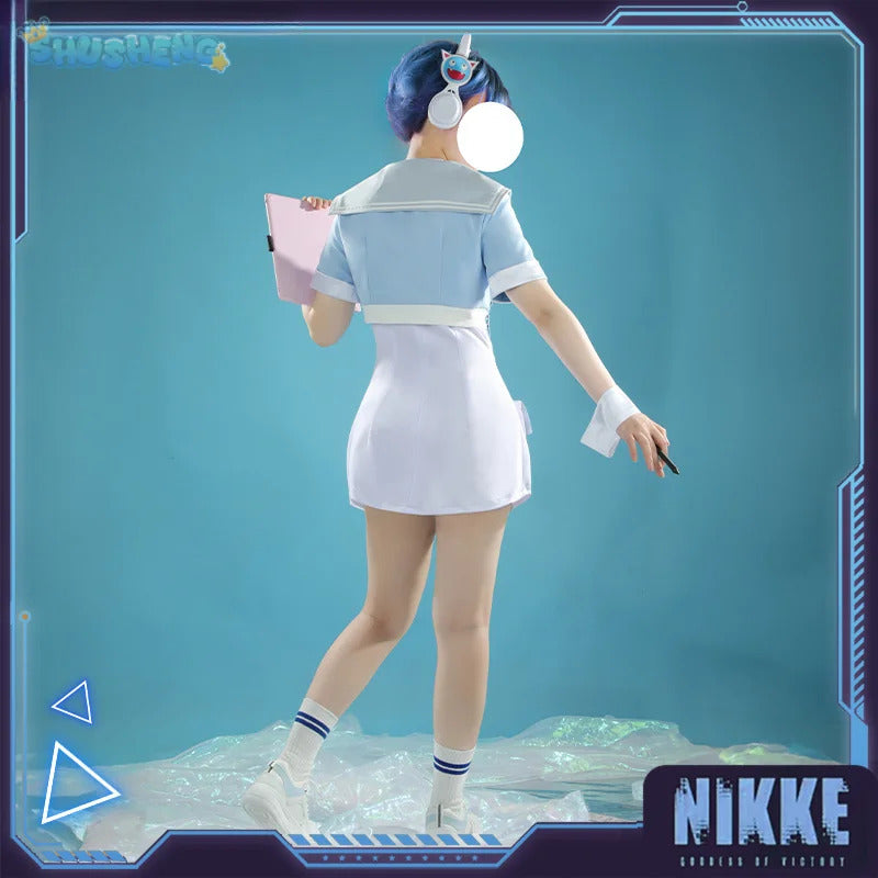 Shusheng-R NIKKE:The Goddess of Victory Shufutty Cosplay Costume Halloween Sweet sailor suit jacket dress socks tie accessories JK uniform