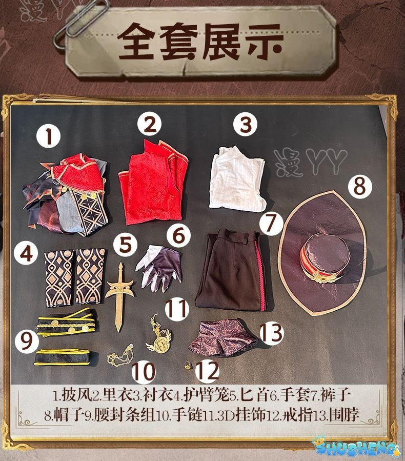 Norton Campbell Cosplay Costume Game Identity V Prospector Cosplay Suit Party Clothing Halloween Carnival Uniforms Custom Made