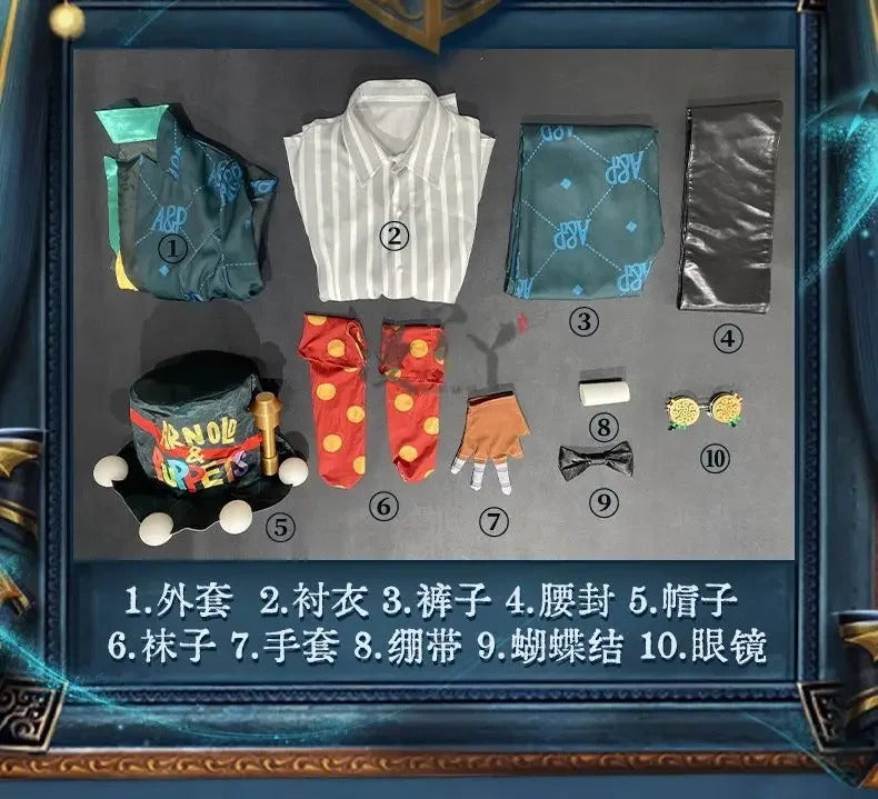 Shusheng-N Game identity Ⅴ Emma Woods Gardener Cosplay theater host costume hat shirt jacket gloves socks set Halloween fashion new uniform