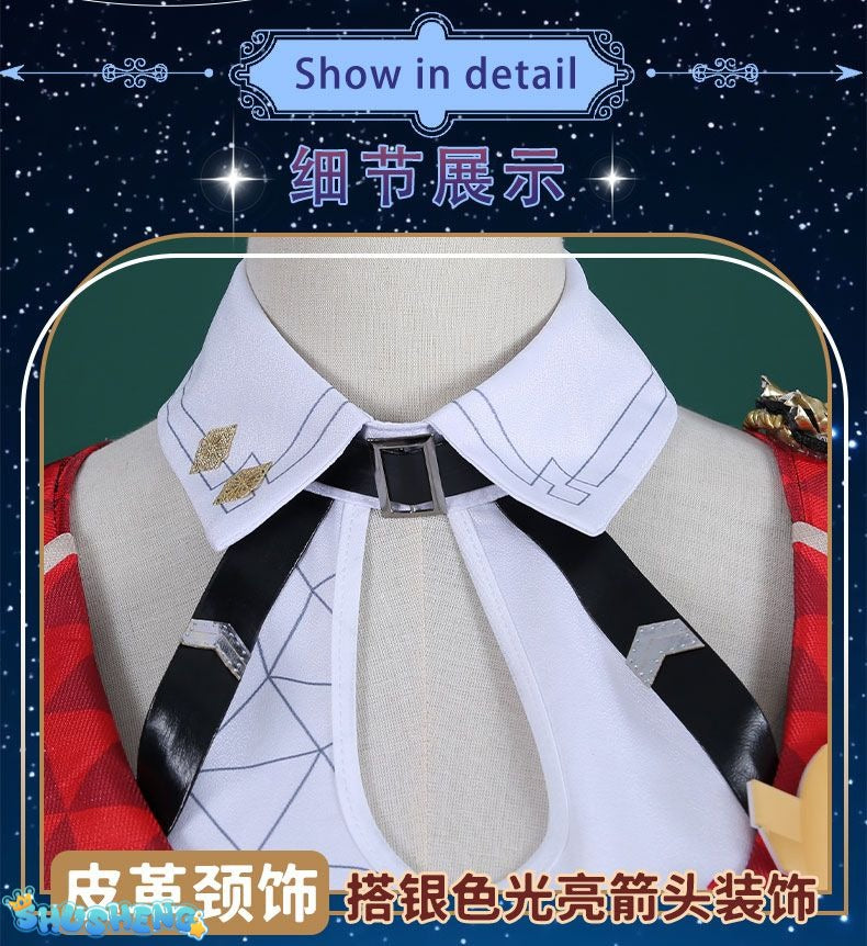 Topaz Cosplay Costume Honkai Star Rail Dress Headwear Full Set Outfits Carnival Party Gifts