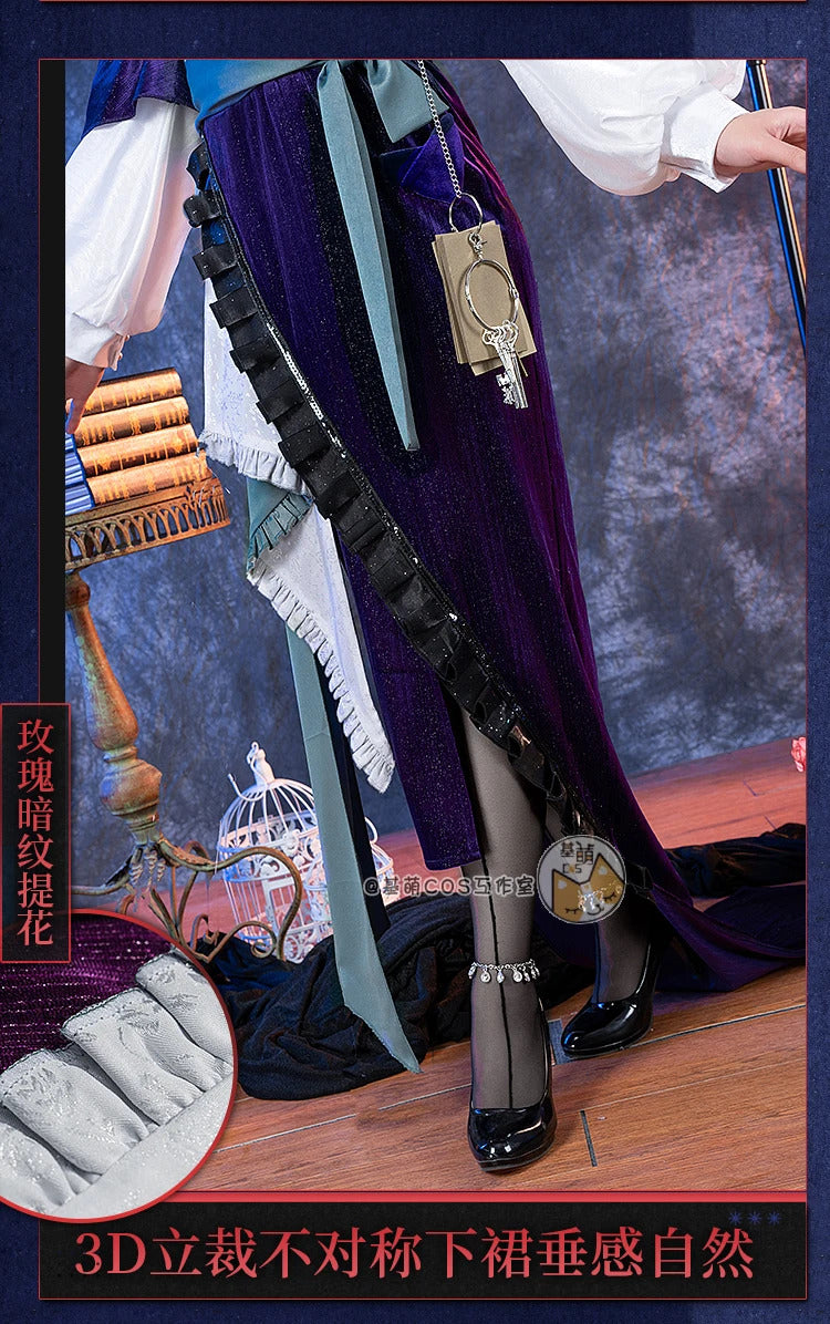 Game Reverse:1999 Tuesday Cosplay Christine costume Sexy Mature Purple Dress Accessories Halloween Ball Women New Uniform