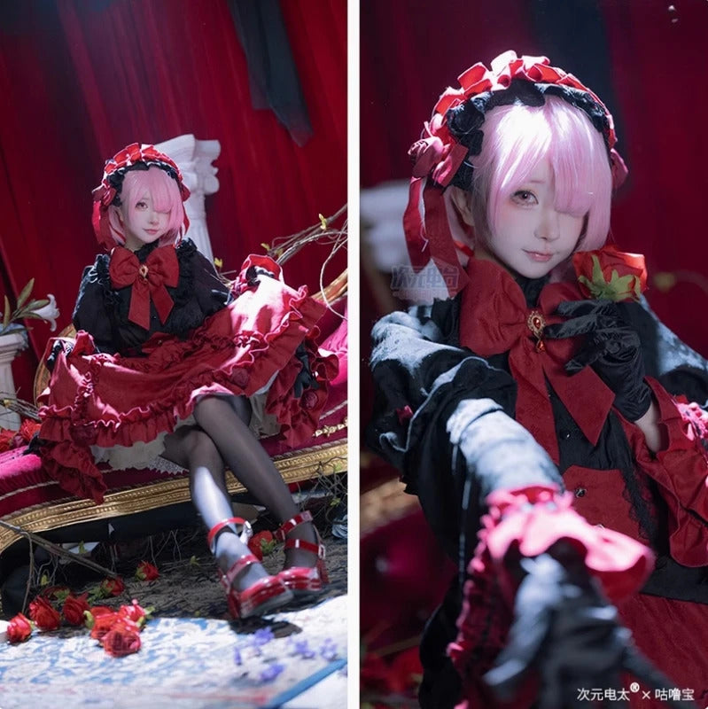 Anime Re:Zer Ram Cosplay Garage Kit Costume Halloween Party Sweet Lolita Dress Accessories Props Wig Set Woman Man MaidUniform