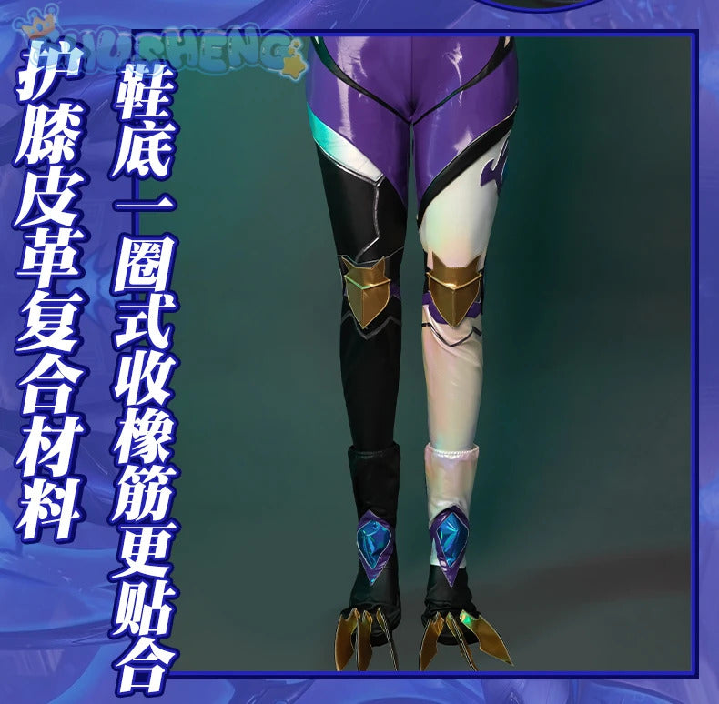 Game LOL battle bat Xayah cosplay costume uniform coat cloak hat gloves women Halloween party Carnival role play outfits