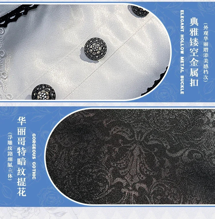 Shusheng-R Anime EVA New Ayanami Rei Cosplay Costume Halloween Party Sweet Lolita dress hat socks necklace prop set men women uniforms