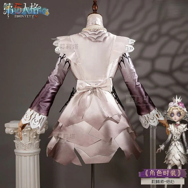 Shusheng-R Game Identity Ⅴ Tracy Reznik Mechanic Cosplay Costume Dress Crown Belt Accessories Prop Set Halloween Party Sweet Girl Uniform