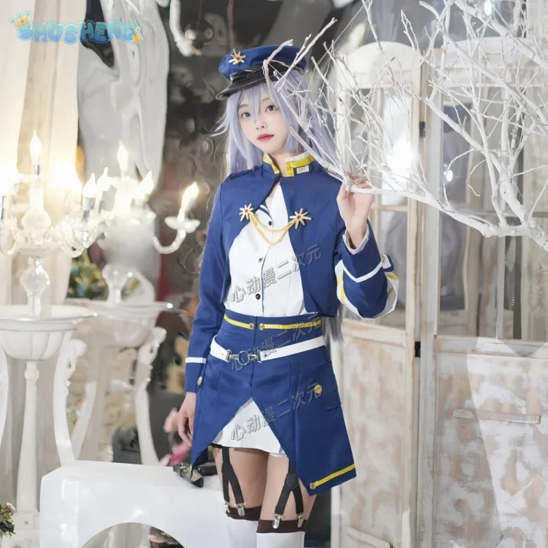 Shusheng-N Vladilena·Milize 86- Eighty Six - Cosplay Costume Wig Hat Shoulder Bag Socks Dress Sweet JK Uniform Halloween Campus Girl Set