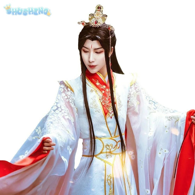 Shusheng-R Novel Heaven Official's Blessing Xie Lian Cosplay peacock Costume Halloween Carnival Chinese Style Fashion Hanfu Dress Man Set