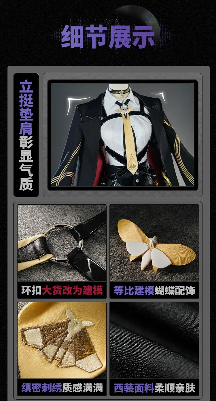 Game Zenless Zone Zero Evelyn Chevalier Cosplay Costume Uniform Halloween Carnival Party Christmas Play Role Clothes Clothing