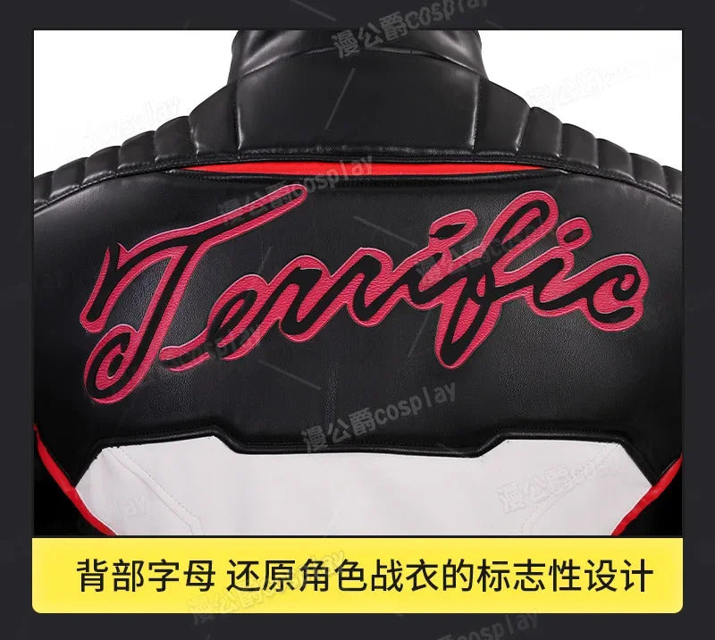 Movie Superhero Mister Terrific Cospaly Costume Adult Men's Woman Halloween Fantasy New Uniform Shoes Coat Pants Belt Glove Set