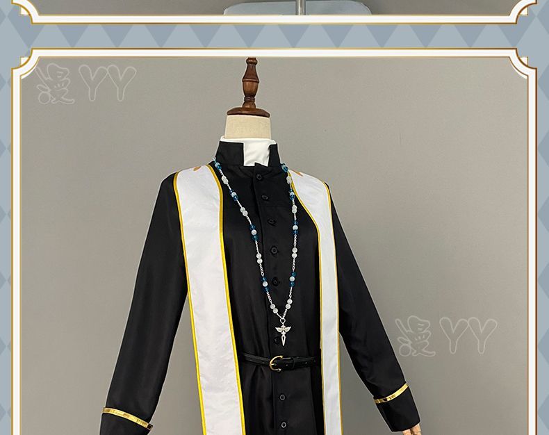 Anime VTuber Kanae nijisanji Uniform Any Size Cosplay Costume Priest Costume With Necklace