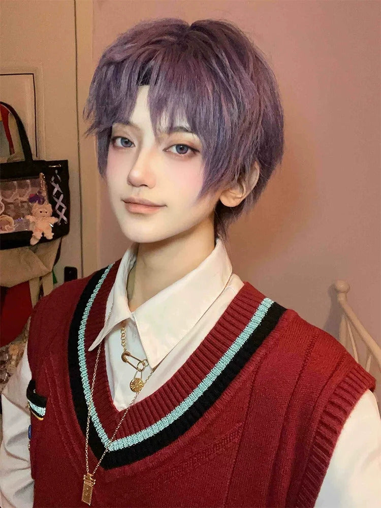 Rafayel Cosplay Love and Deepspace Men Fashion Vest Sweater Red Maple Season Uniform Halloween Costumes Rafayel Role Play Suit