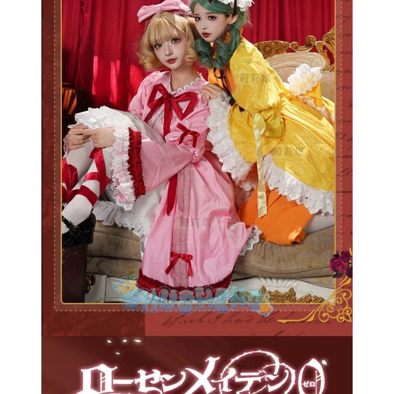 Anime Rozen Maiden Hinaichigo Souseiseki Cosplay Costume Halloween Carnival Sweet and Cute Lolita Dress and Accessories Girl Set