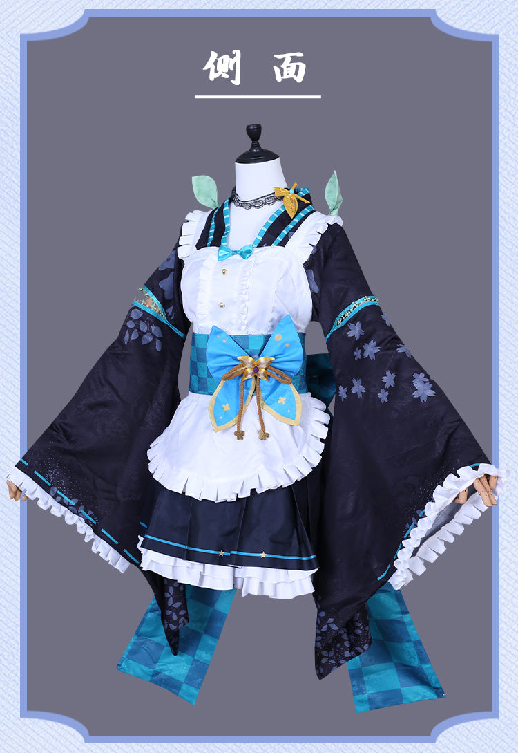 Anime Virtual Idol Pomu Rainpuff Cosplay Costume NIJISANJI EN Lazulight Member Maid Attire Lolita Woman Kawaii Party Suit