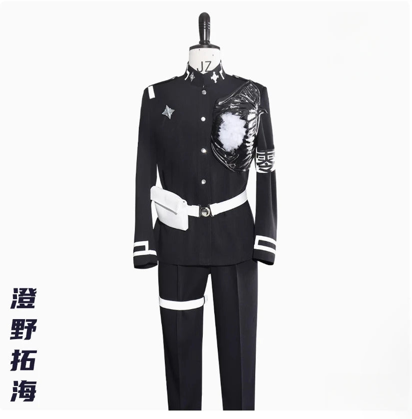 Sumino Takumi Cospaly The Hundred Line -Last Defense Academy- Costume Halloween jacket chest armor pants waist bag prop uniform