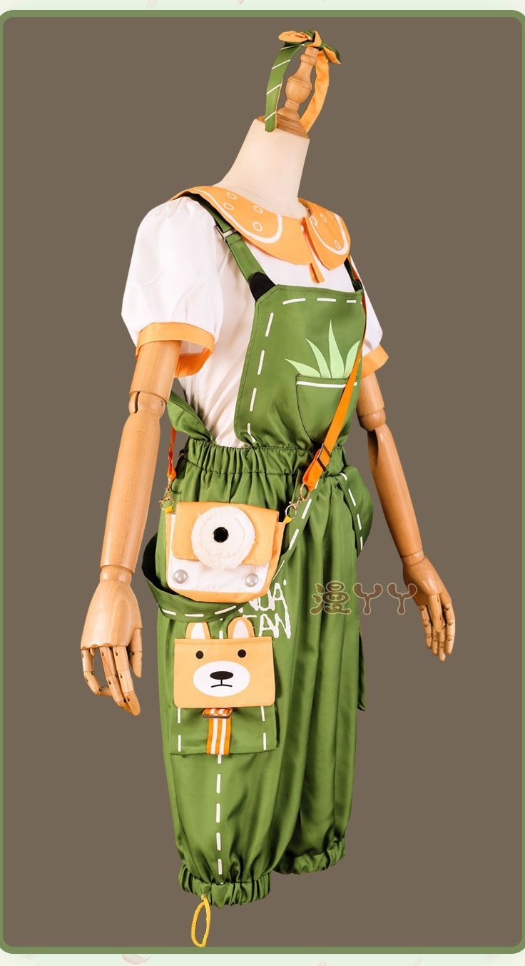 Game Identity V Cosplay Anime Panda Friend Little Girl Alice Derose Cosplay Costume Doll Green Rompers Uniform Accessories