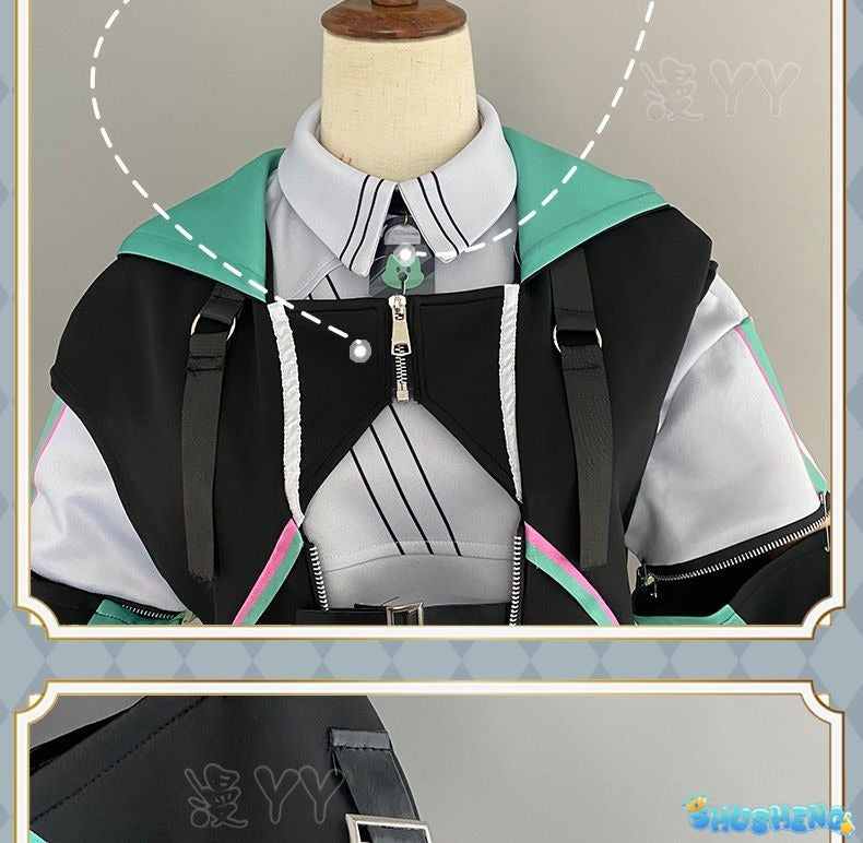 Vtuber VirtuaReal Aza Game Suit Youthful Handsome Fashion Leisure Uniform Cosplay Costume Halloween Party Outfit