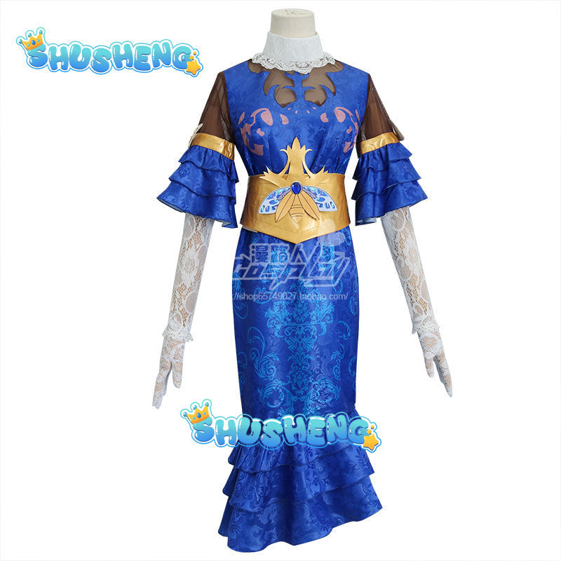 IdentityV Game Emily Dyer Doctor Firefly Blue Evening Dress New Arrival Cosplay Costume Women Hot Sale Party Suit High Quality