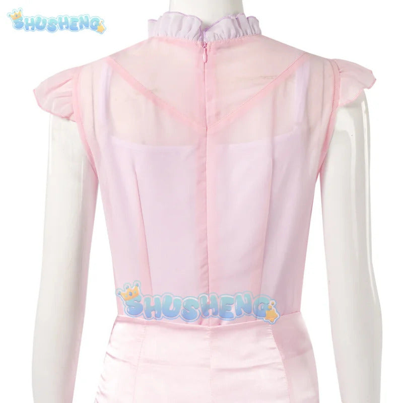 Glinda wicked cosplay costume disguise for adult women pink dress CTX female dresses fantasy outfit Halloween carnival suit