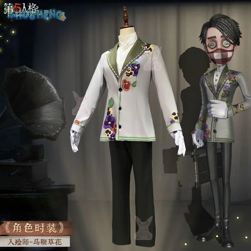 Shusheng-N Game Identity Ⅴ Aesop Carl Embalmer Cosplay Costume Suit, mask, gloves, shirt set Halloween party men's and women's uniforms