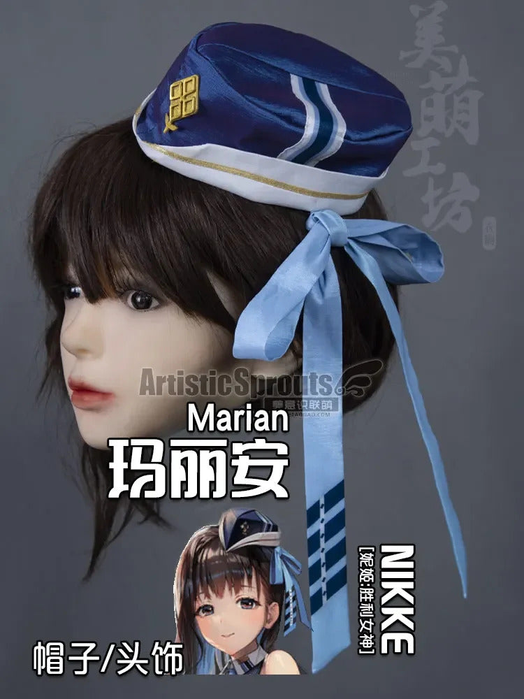 Nikke: Goddess of Victory Cosplay Marianne Costume Marian Women sexy bag buttocks skirt shirt tie hat socks Halloween uniform