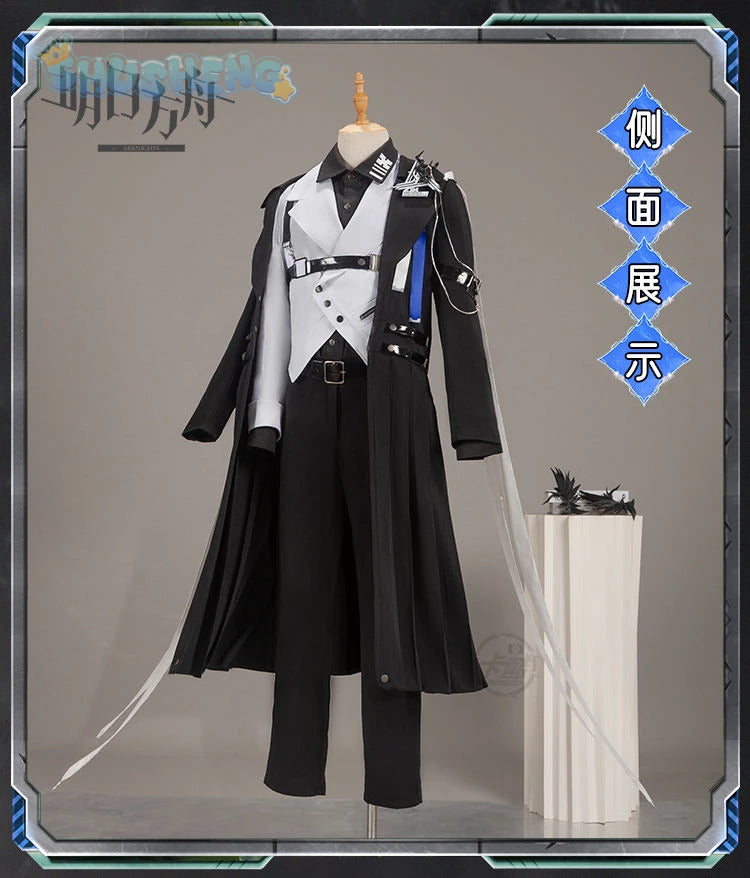 Game Arknights logos cosplay aefanyl costume fashionable handsome cloak ring gloves props set Halloween party Woman Man uniform