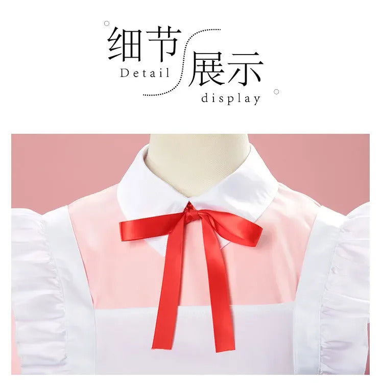 Anime Kaname Madoka Puella Magi Madoka Magica Cosplay Costume Halloween party pink maid dress Lolita girl sweet uniform set