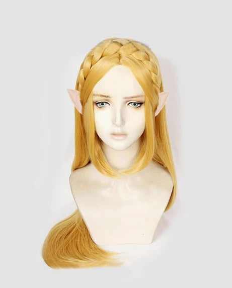 Game Princess Zelda Cosplay Costume Halloween Roleplay Masquerade Woman Accessories Wig Ears Complete Set