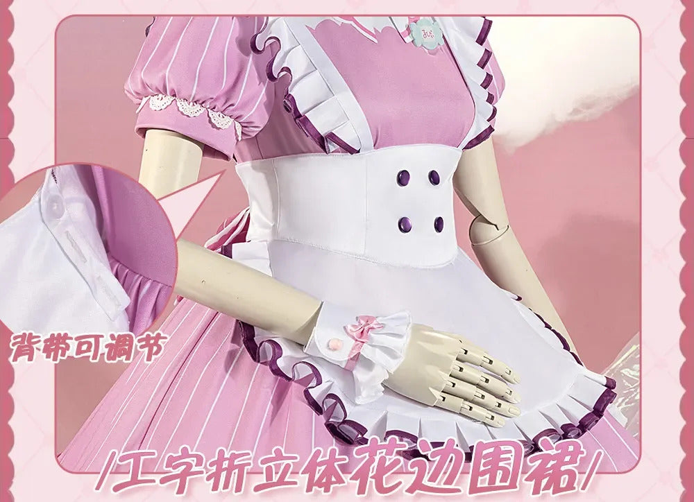 LoveLive!Superstar!!Uehara Ayumu Ruby Kurosawa Wakana Shiki Cosplay Costume Socks Apron Tie Hair Clip Wig Halloween Maid Set