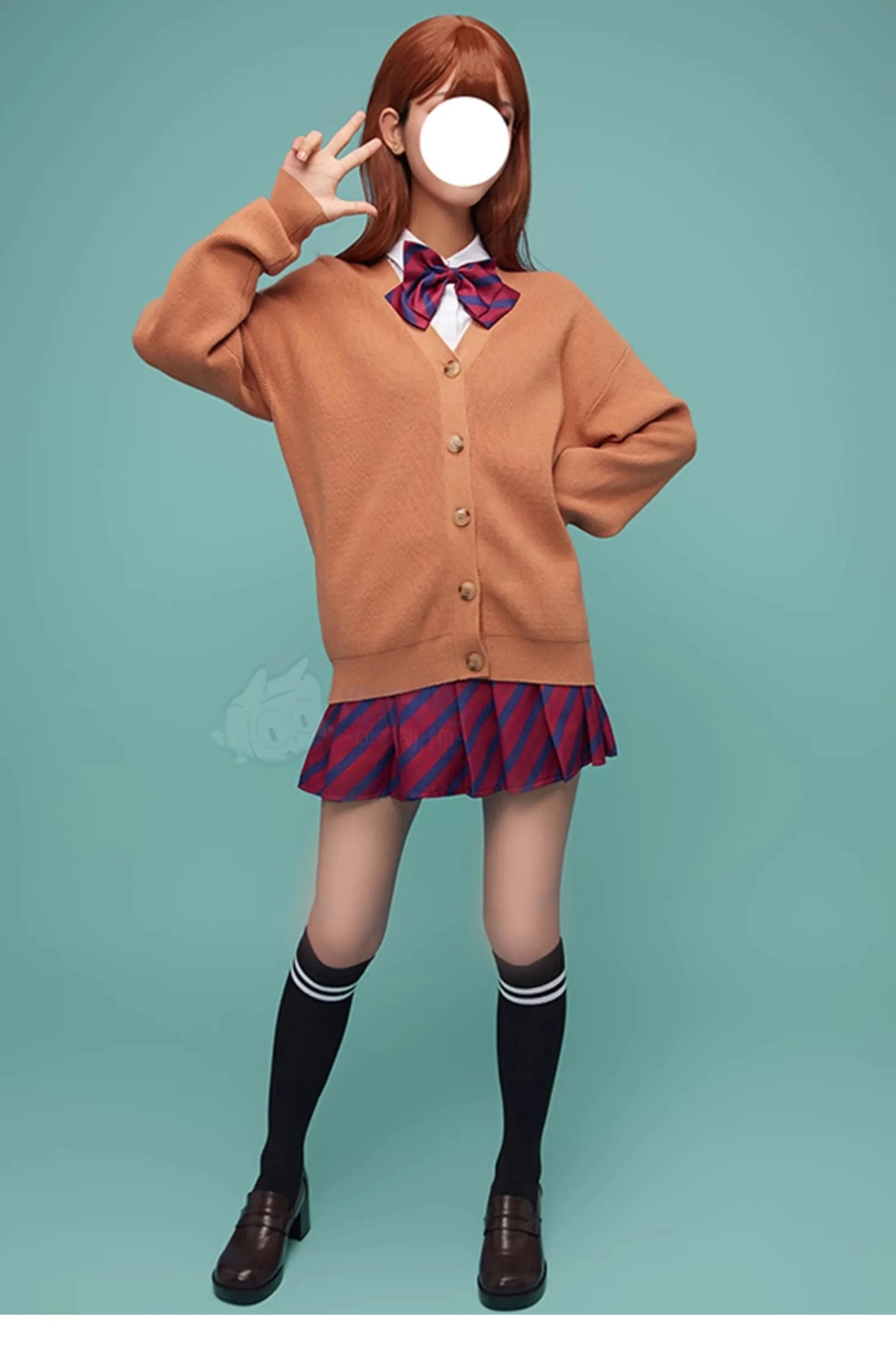 Anime Yamai Ren Komi Can't Communicate Cosplay Costume Halloween Carnival Sweet JK Uniform Sweater Coat Socks Women's Man Set