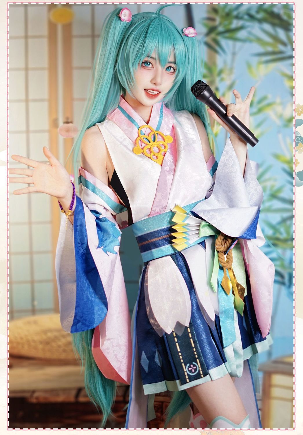 Onmyoji Hatsune Miku Cosplay Costume Wig Shoes Full Set Party Dresses Uniform Suit Halloween Carnival Role Play Suit