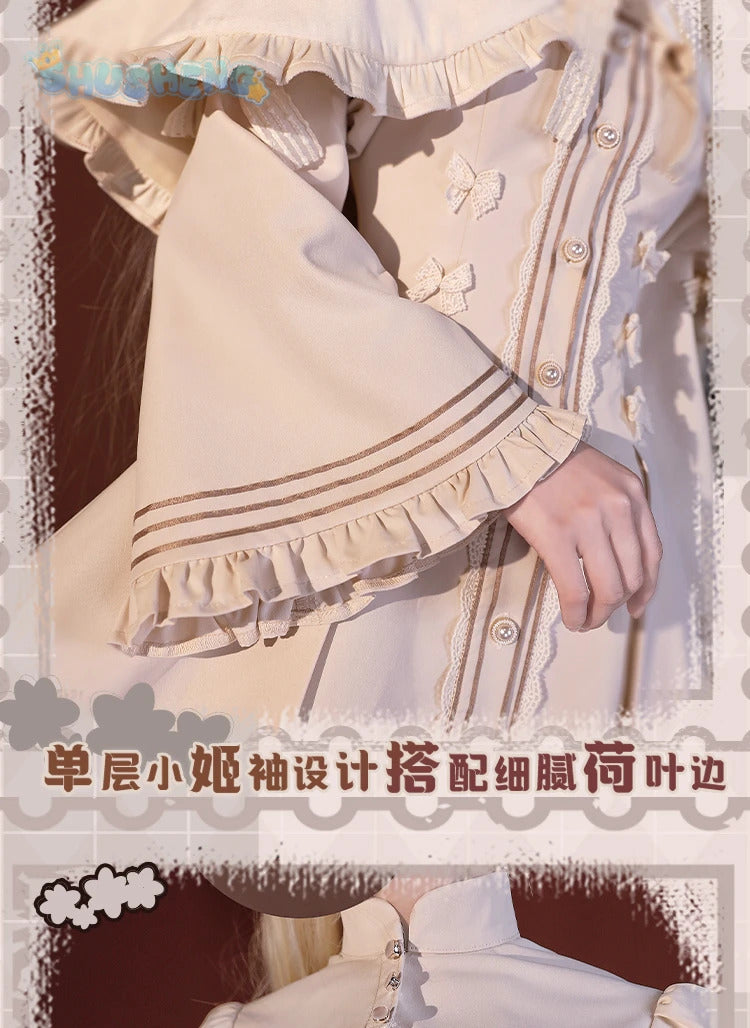 Kasugano so cosplay anime yosuno Sora costume high quality rabbit ear cloak Lolita white dress Halloween uniform in stock