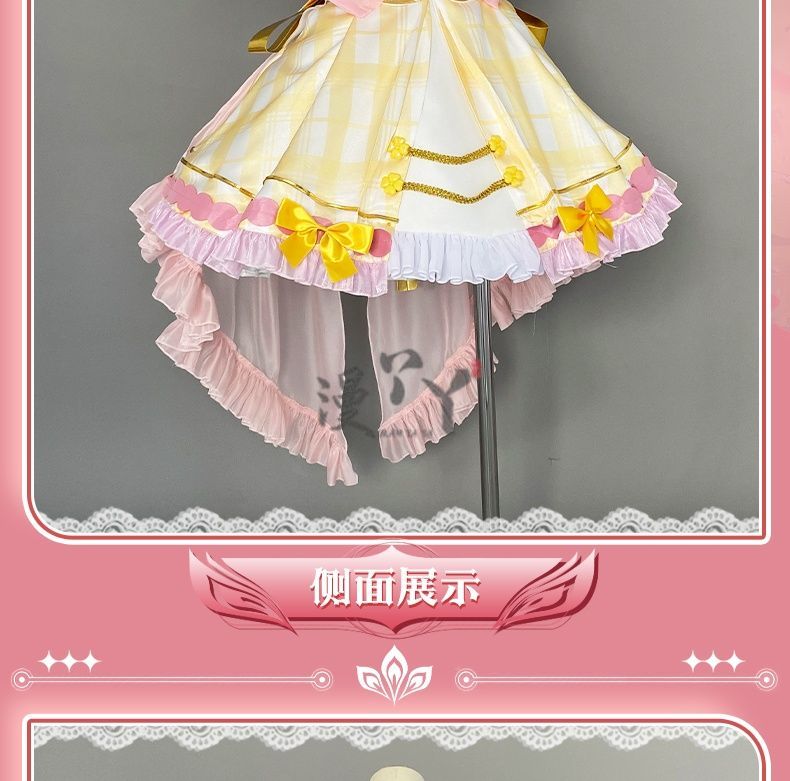 Virtual YouTuber Ace Taffy Cosplay Costume Dress Hat Bow Gloves Hairpin Shirt For Game Party Custom Made