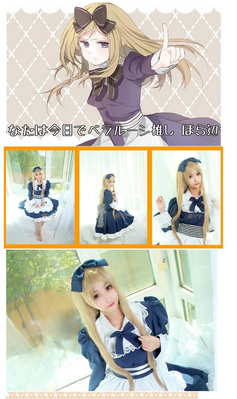 Anime Axis Powers Hetalia Cosplay Costume Belarus Nataliya Arlovskaya Cosplay Costumes Dress Stocking Set Halloween Maid Dresses