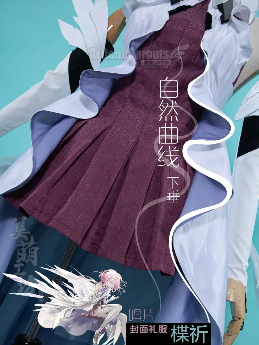 Anime Guilty Crown Inori Yuzuriha Cosplay Costume Women's new elegant Halloween party dress wig accessories props uniform set