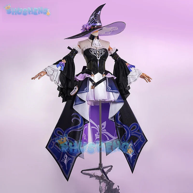 Shusheng Honkai Star Rail The Herta Cosplay Costume Dress Hat Uniform Headwear Halloween Party for Women Girls Props Accessory